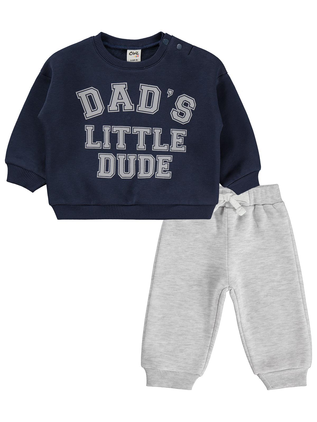 Civil Baby Dad's Little Dude 6-18 Ay Takım - Lacivert
