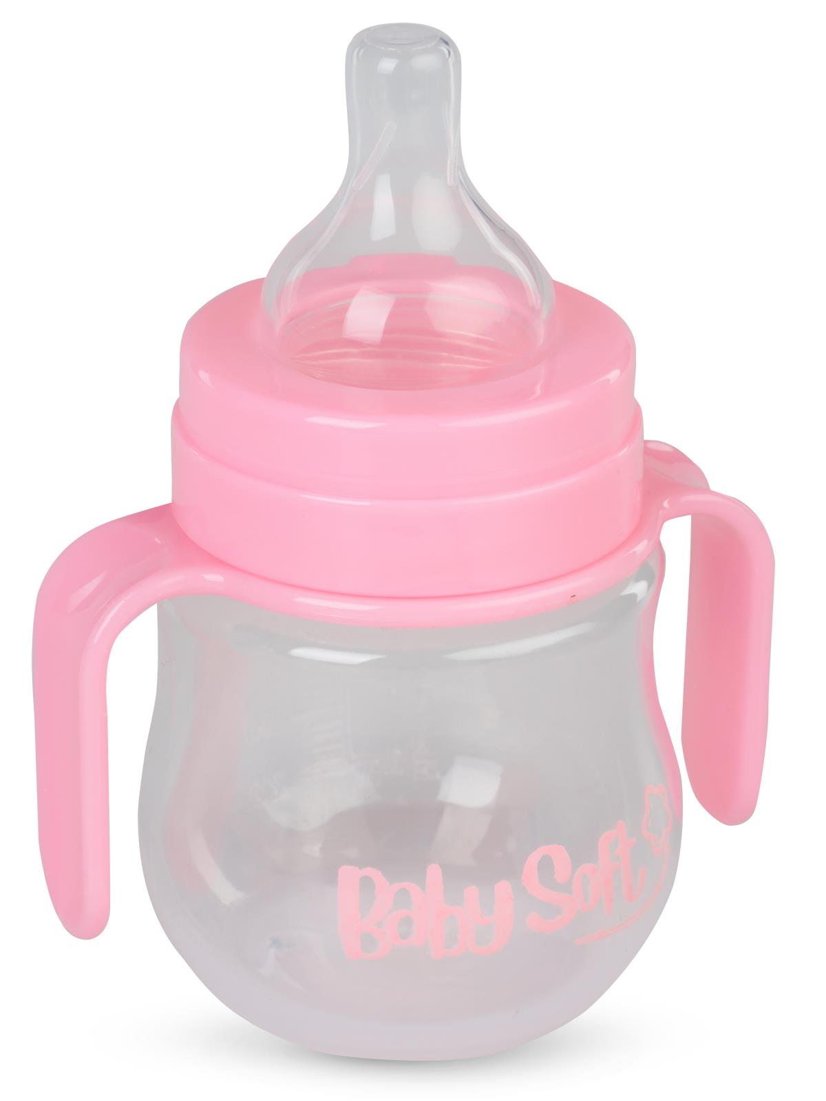 Baby Soft Genıs Agız Kulplu Bıberon 150 ml - Pembe