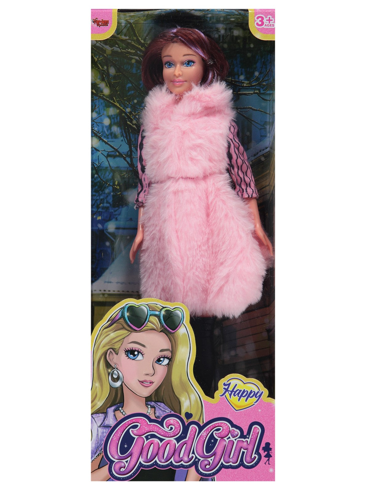 Vardem Kürklü Çizmeli Oyuncak Bebek 29 Cm - Lila