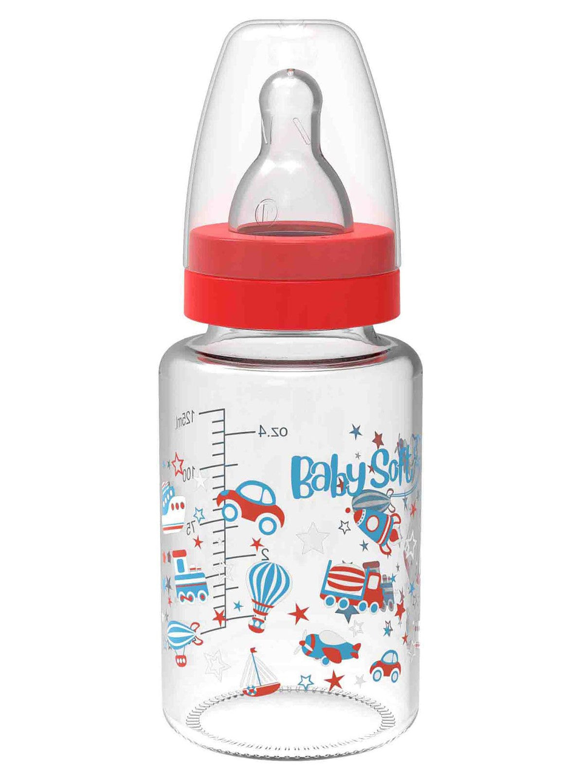 Baby Soft 125 Cc Cam Bıberon - Kırmızı