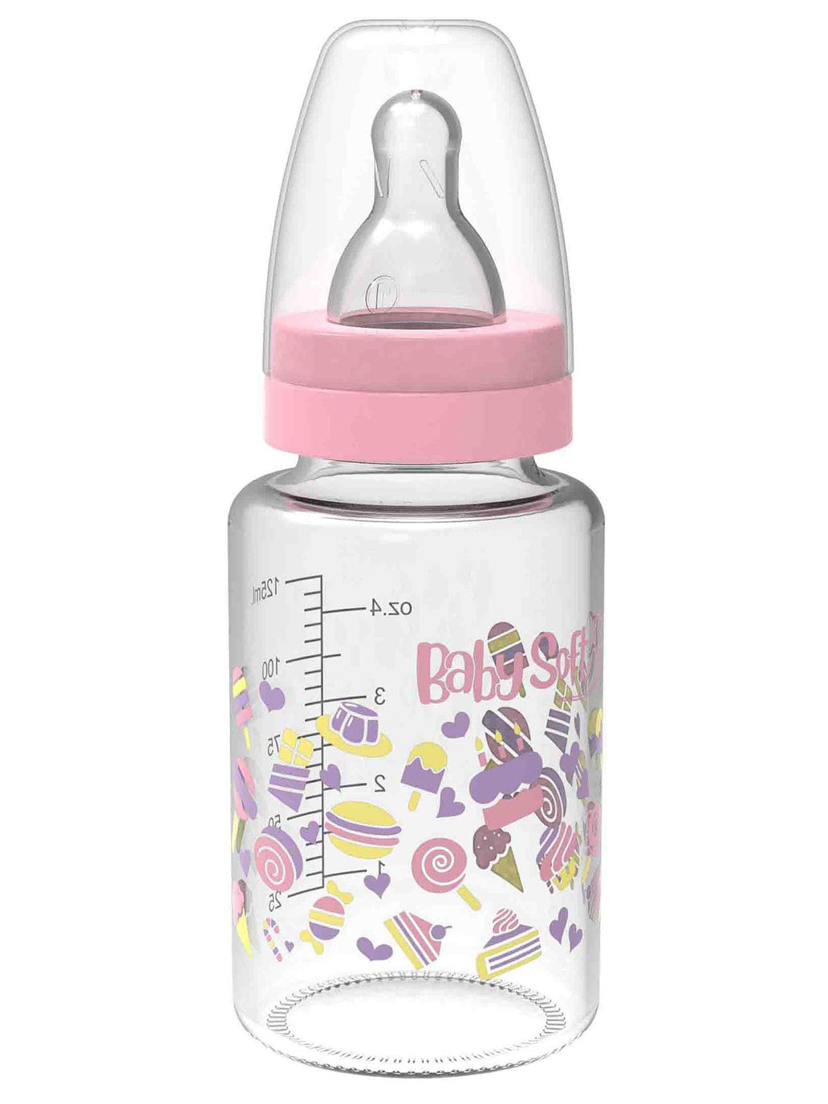 Baby Soft 125 Cc Cam Bıberon - Pembe