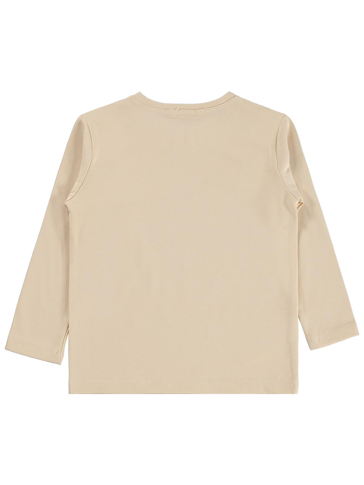 Civil Boys Erkek Çocuk Basic Sweatshirt | Likralı Süprem Uzun Kol | Okul Kreş ve Günlük Kullanım - Bej
