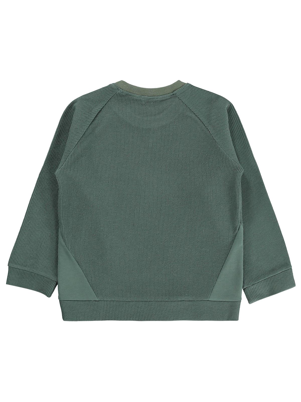 Civil Erkek Çocuk Parçalı Sweatshirt | Selanik Uzun Kol Bisiklet Yaka | Okul Kreş ve Günlük Kullanım - Haki