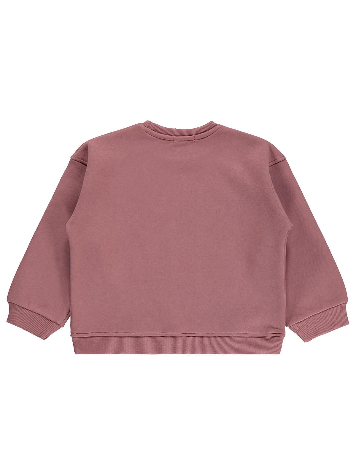 Civil Girls Çiçek Nakışlı 6-9 Yaş Sweatshirt - Lila