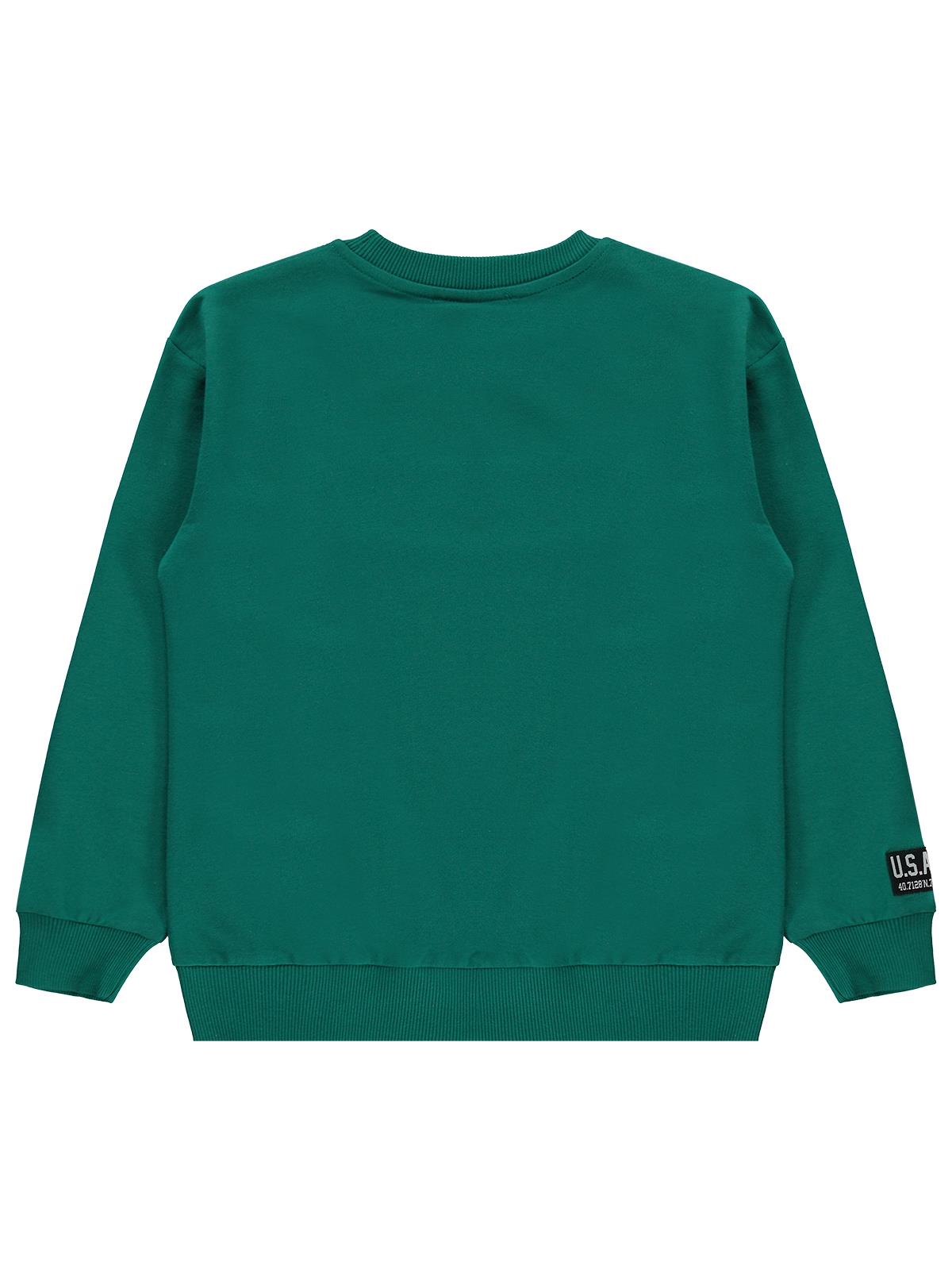 Silversun Basic Etiket Armalı 8-13 Yaş Sweatshirt - Yeşil