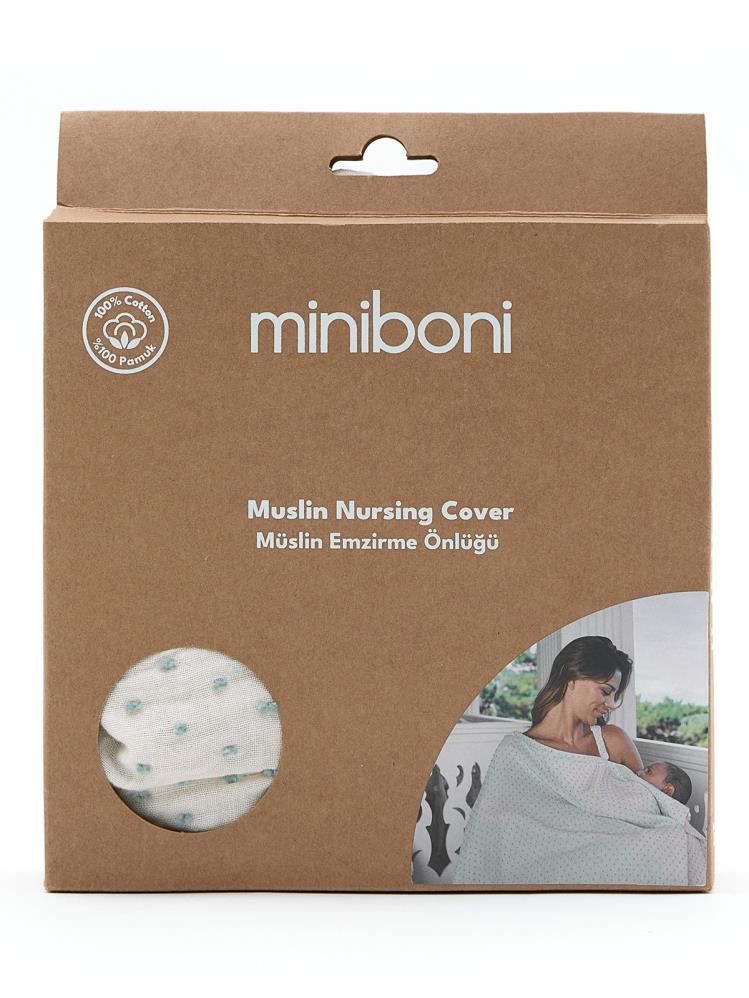 Miniboni Müslin Emzirme Örtüsü - Beyaz