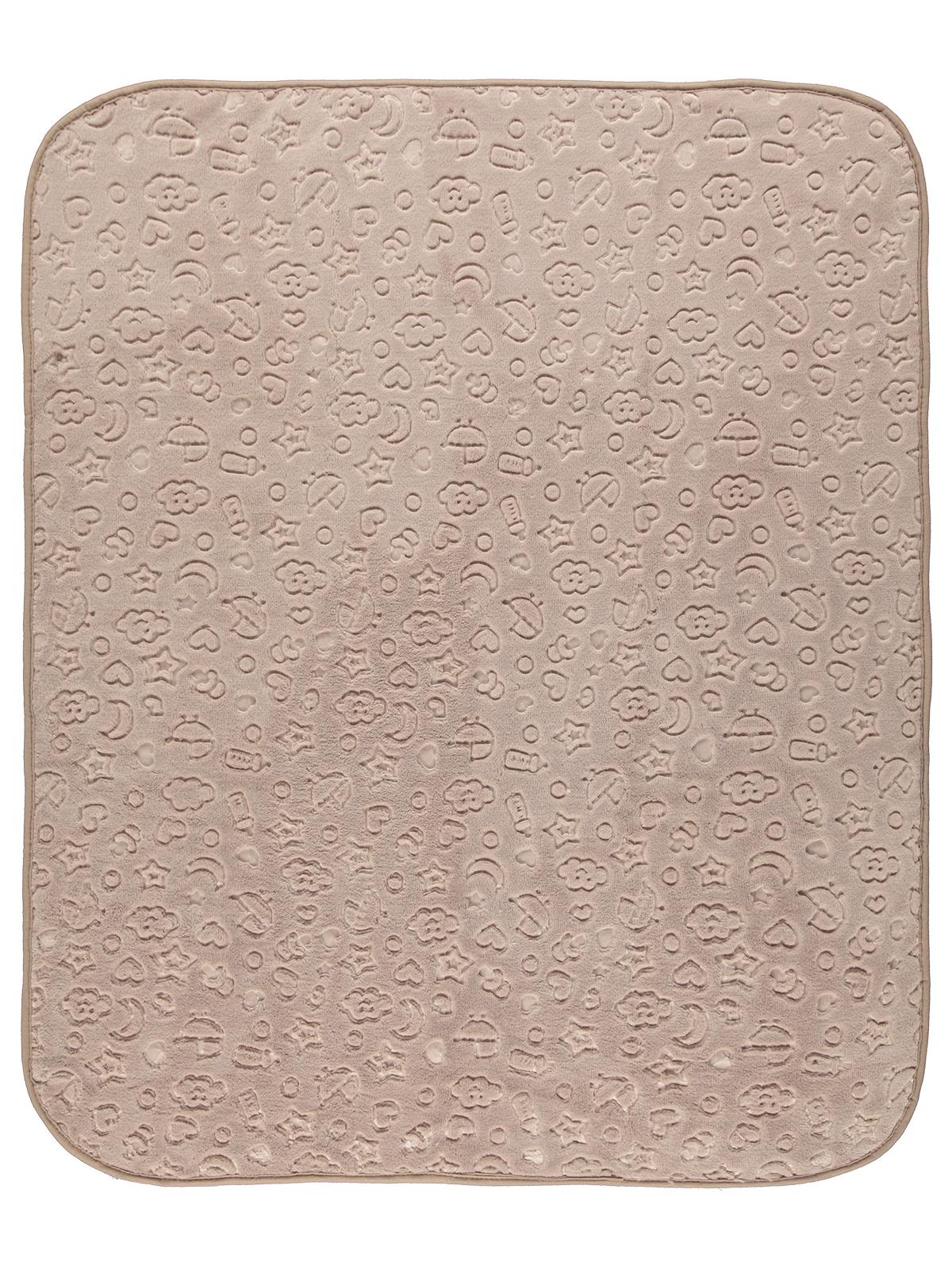 Civil Baby Bulut Yıldız Empirme Baskılı 100x120 cm Battaniye - Kahverengi
