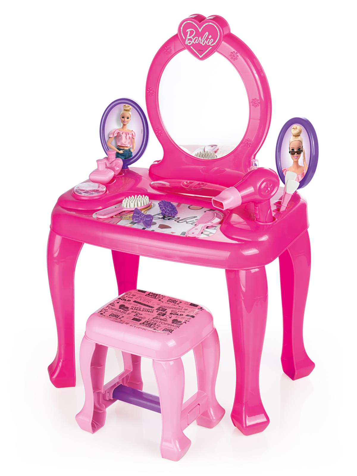 Barbie Ayaklı Makyaj Masası Ve Sandalye Seti