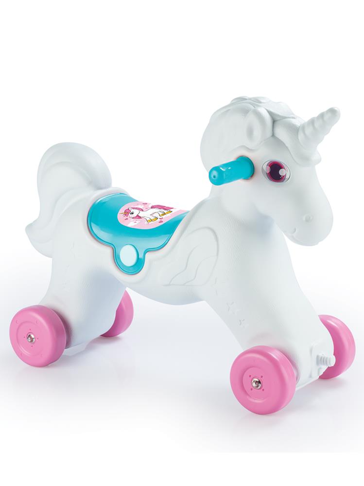 Dolu Unicorn Sallanan Tekerlekli At 2+ Yaş
