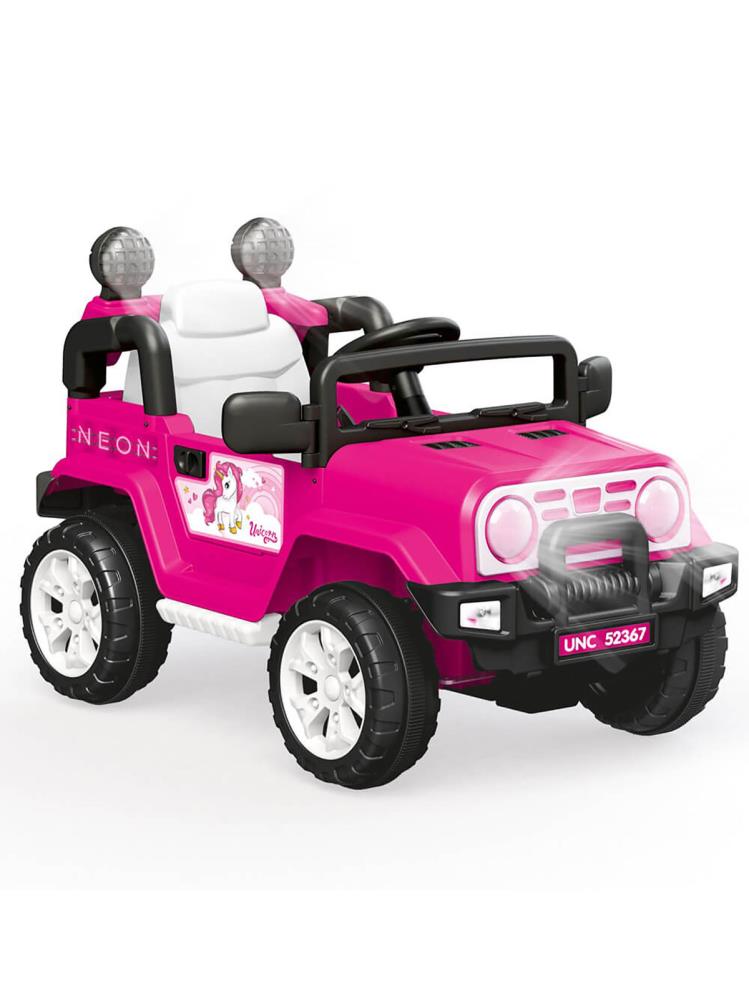 Dolu Neon Uzaktan Kumandalı Akülü Araba 12 V Pembe
