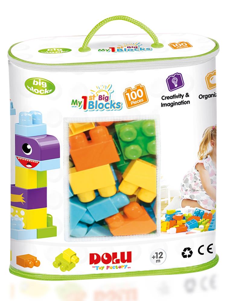 Dolu Baskılı Torbada Buyuk Bloklar 100 Parca