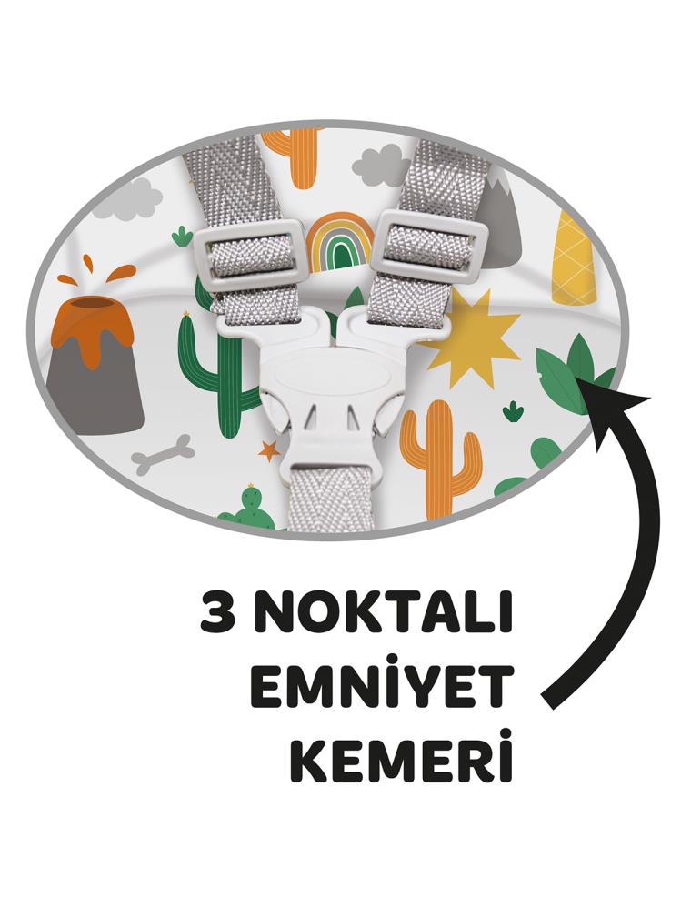 Baby Force Minderli Mama Sandalyesi - Turuncu