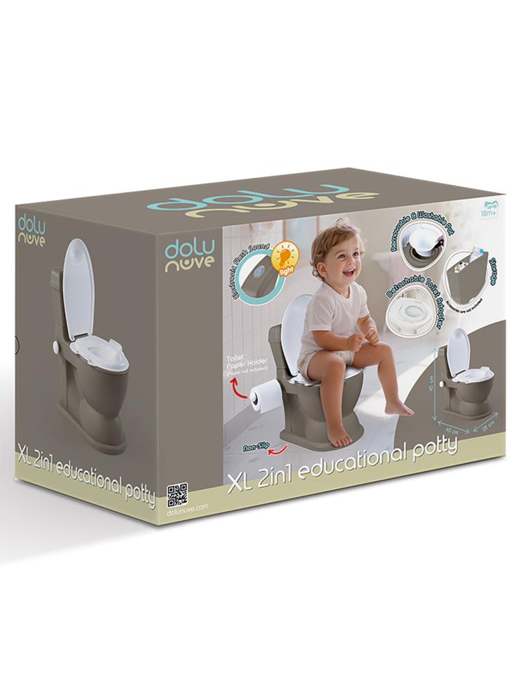 Dolu Nuve Eğitici Lazımlık Tuvaletim - Gri