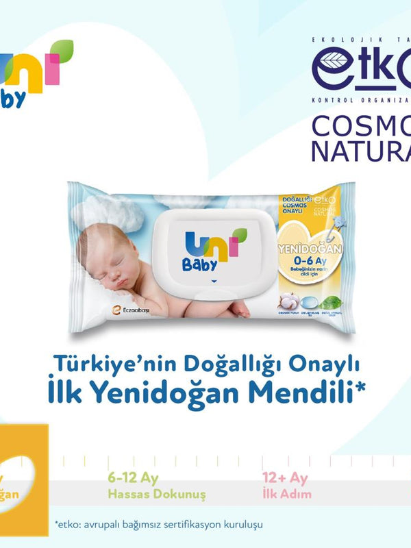 Uni Baby Yenidoğan Islak Mendil 3x40 Yaprak