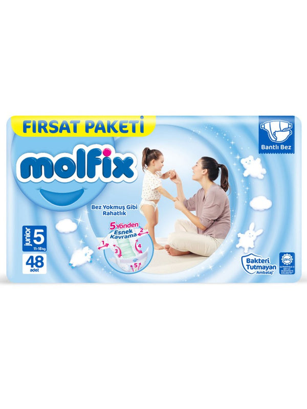 Molfix Bebek Bezi 3d Junior 5 Beden 48'li Fırsat Paketi