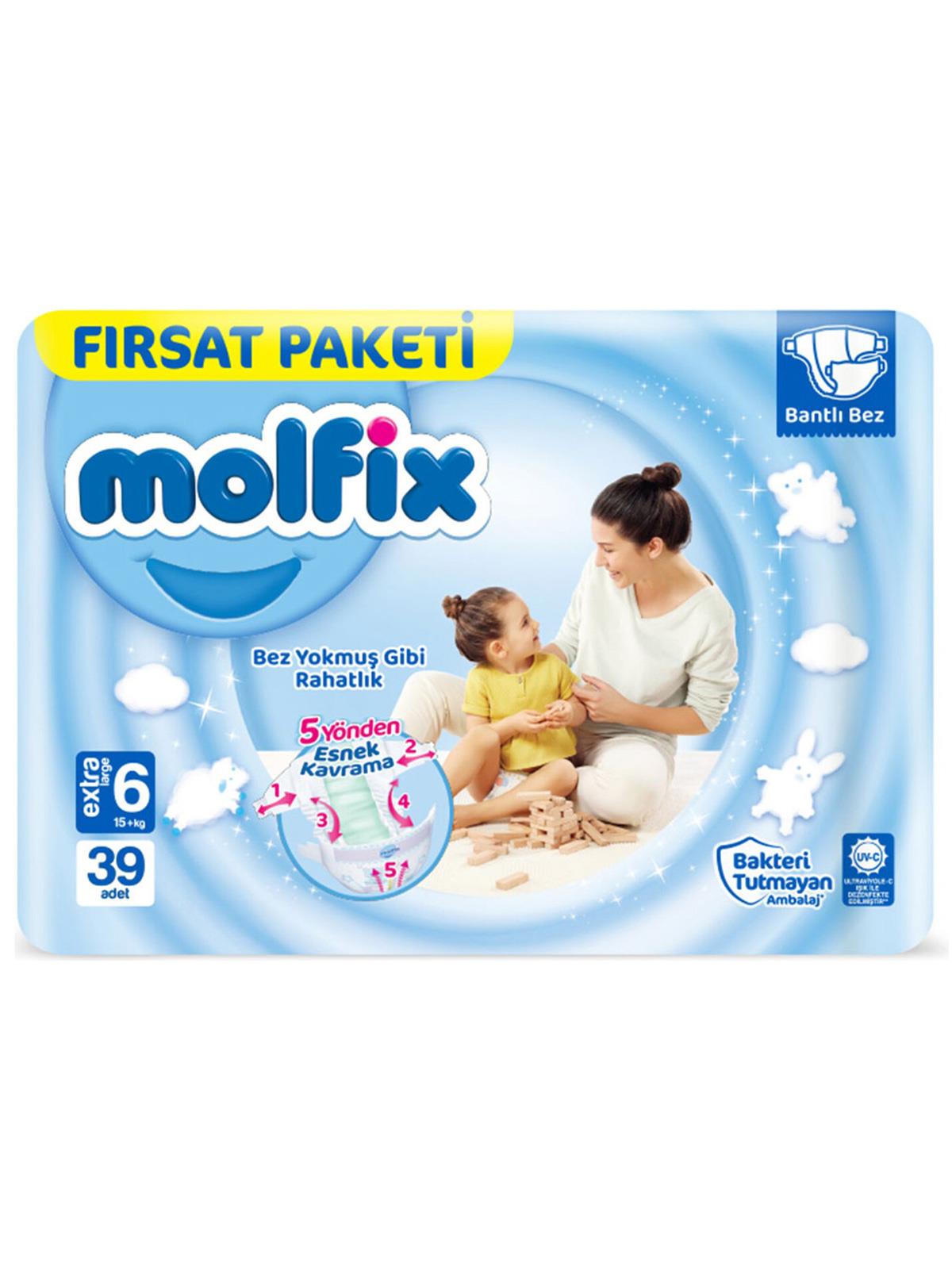 Molfix Bebek Bezi 6 Beden Ekstra Large Fırsat Paketi 38 Adet