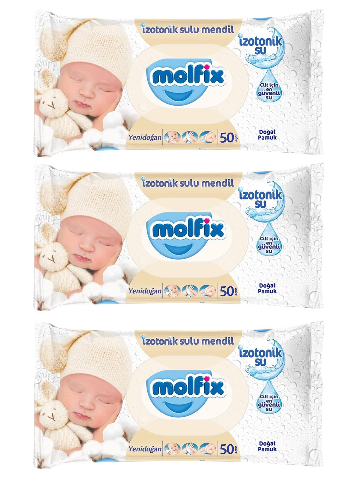 Molfix İzotonik Islak Mendil Yenidoğan 3x50 Adet