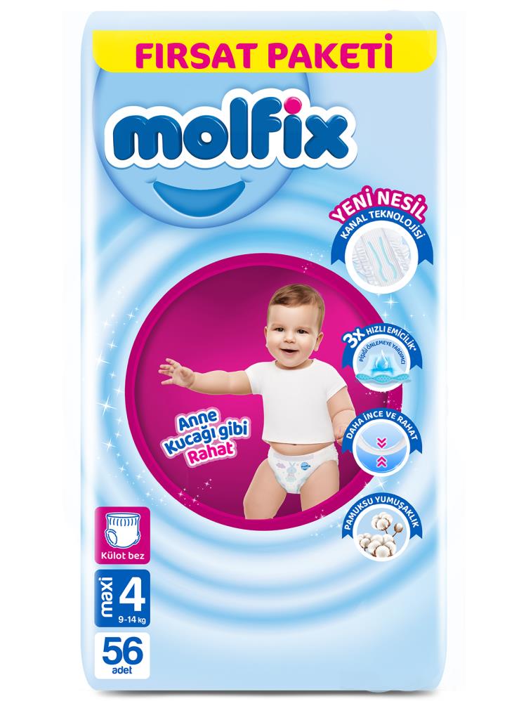 Molfix Külot Bez 4 Beden Süper Fırsat Paketi 56 Adet