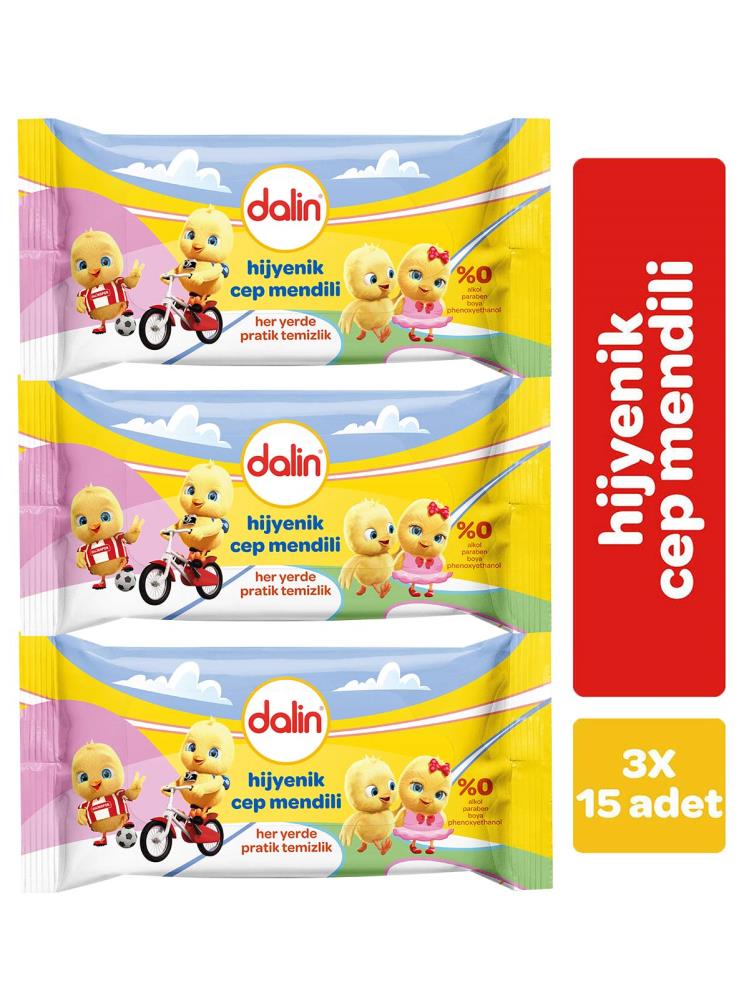 Dalin Cep Hijyenik Islak Mendil 3x15 Yaprak