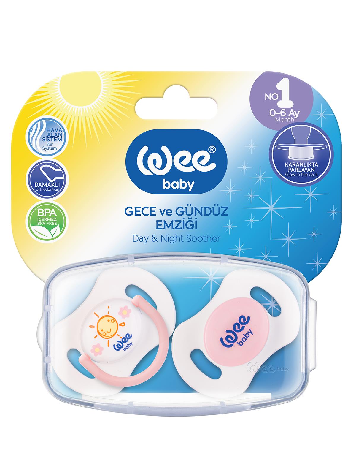 Wee Baby 2'li Gece Gündüz Emzik No:1 - Pembe