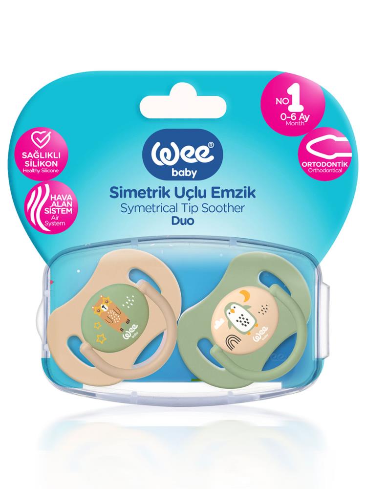 Wee Baby Duo Simetrik Uçlu Emzik 0-6 Ay No:1