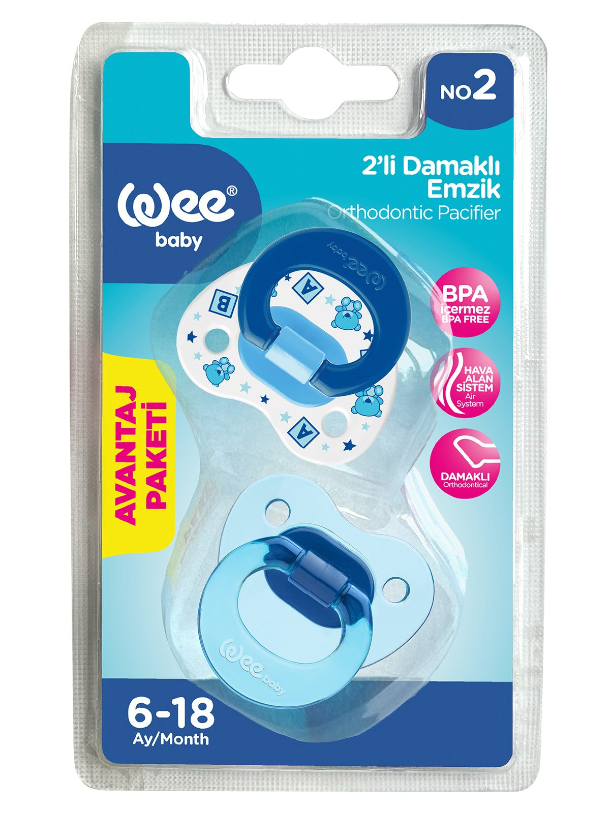 Wee Baby 2’li Damaklı Emzik No:2