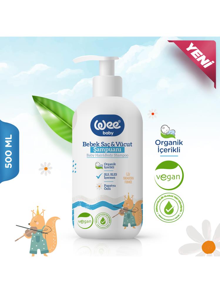 Wee Baby Bebek Saç ve Vücut Şampuanı 500ML