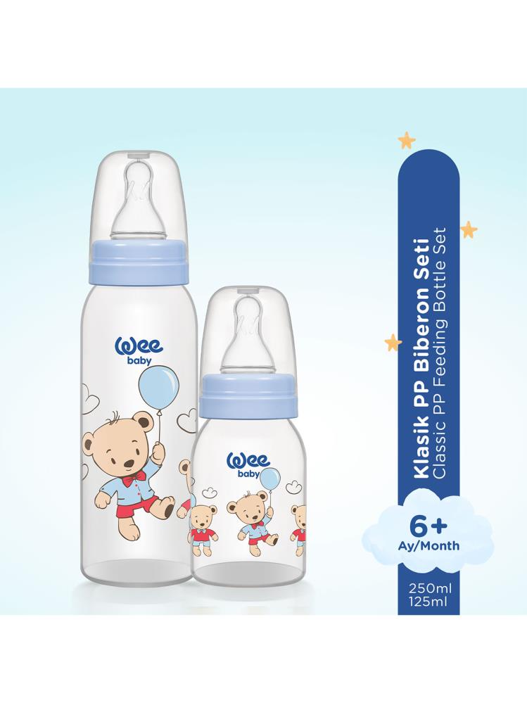 Wee Baby Klasik PP Biberon Seti 2'li - Mavi