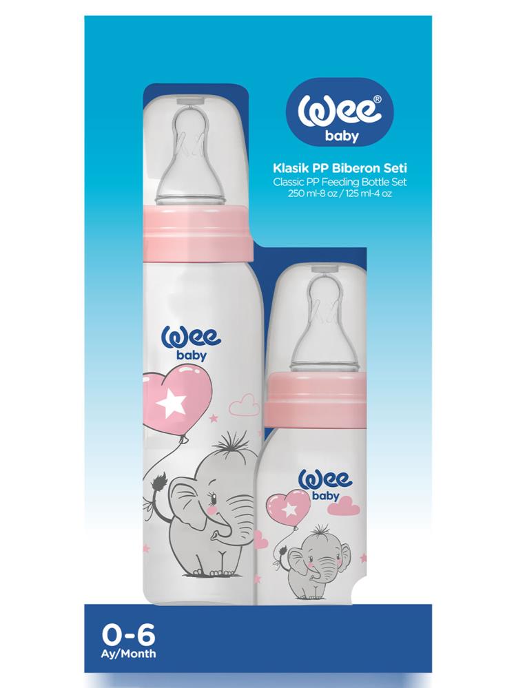 Wee Baby Klasik PP Biberon Seti 2'li - Pembe