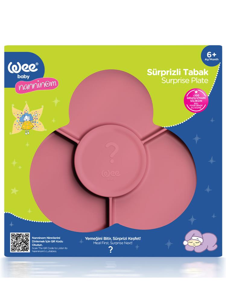 Wee Baby Nanninom Silikon Sürpriz Tabak - Pembe