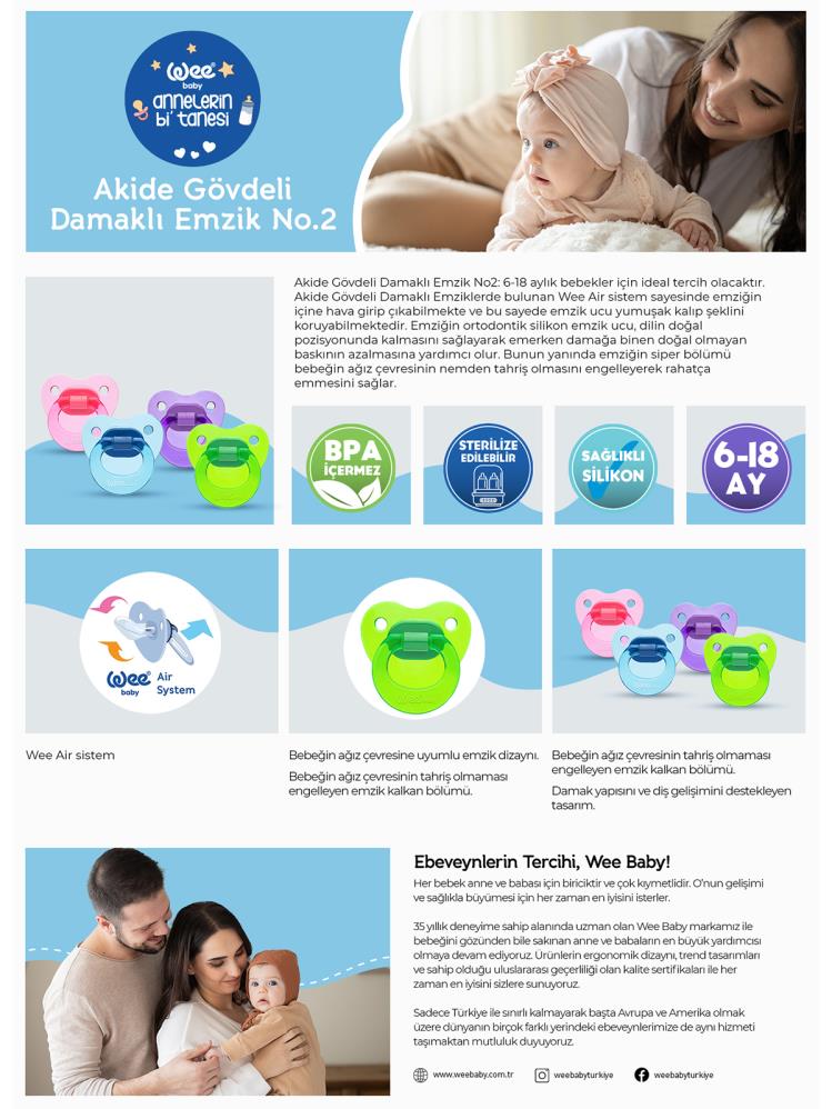 Wee Baby Akide Damaklı Emzik No:2