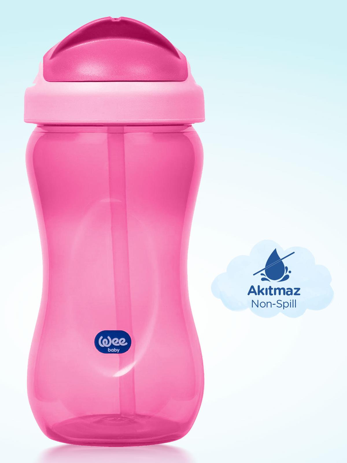 Wee Baby Renkli Pipetli Bardak 350 ml - Pembe