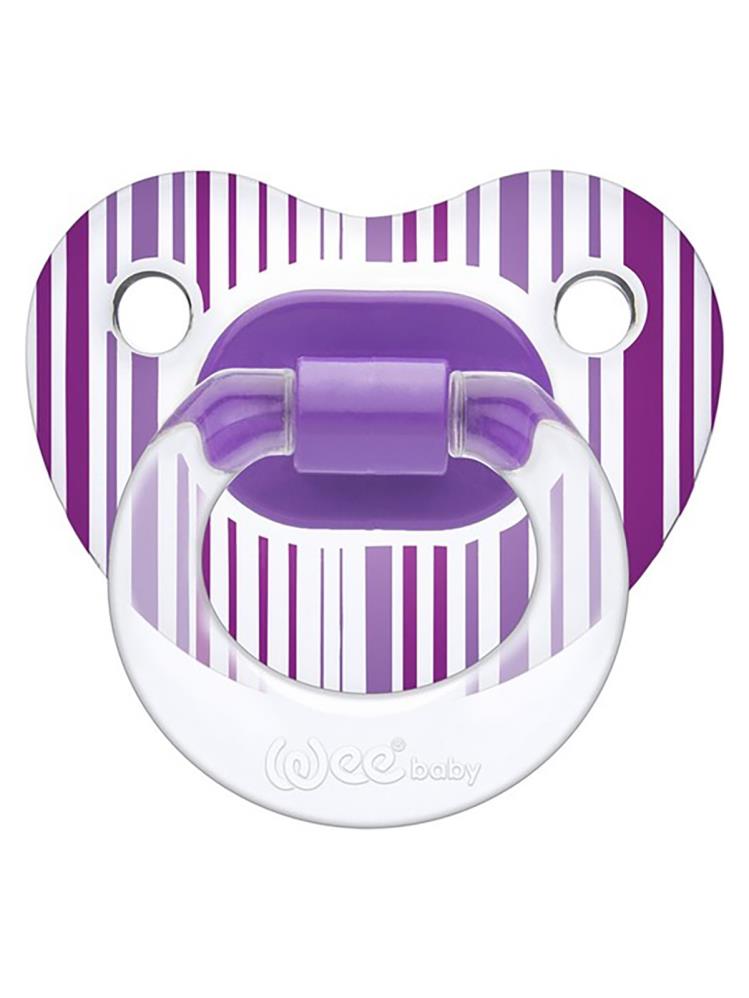 Wee Baby Şeffaf Desenli Damaklı Emzik No:1 - Lila