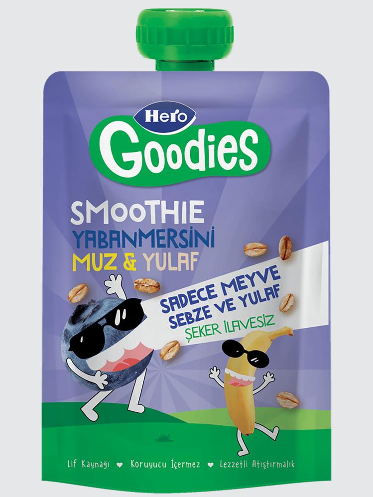 Hero Baby Goodies Yaban MersinliMuzlu ve Yulaflı Meyve Püresi100g
