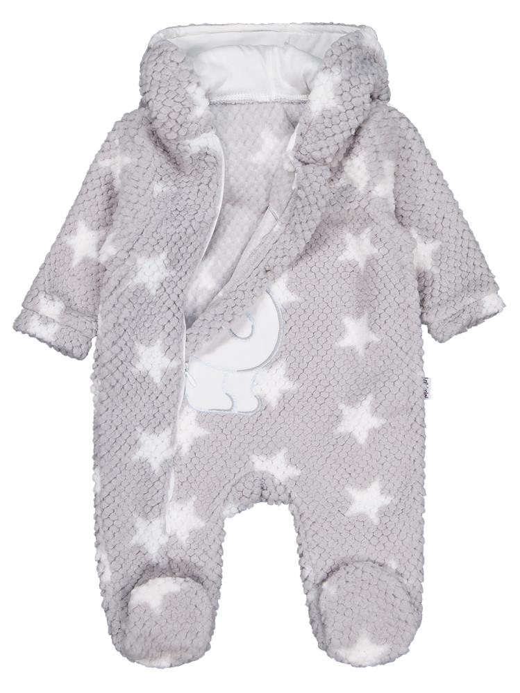 Minidamla Ayı Nakışlı Kozmonot 1-9 Ay Tulum - Gri