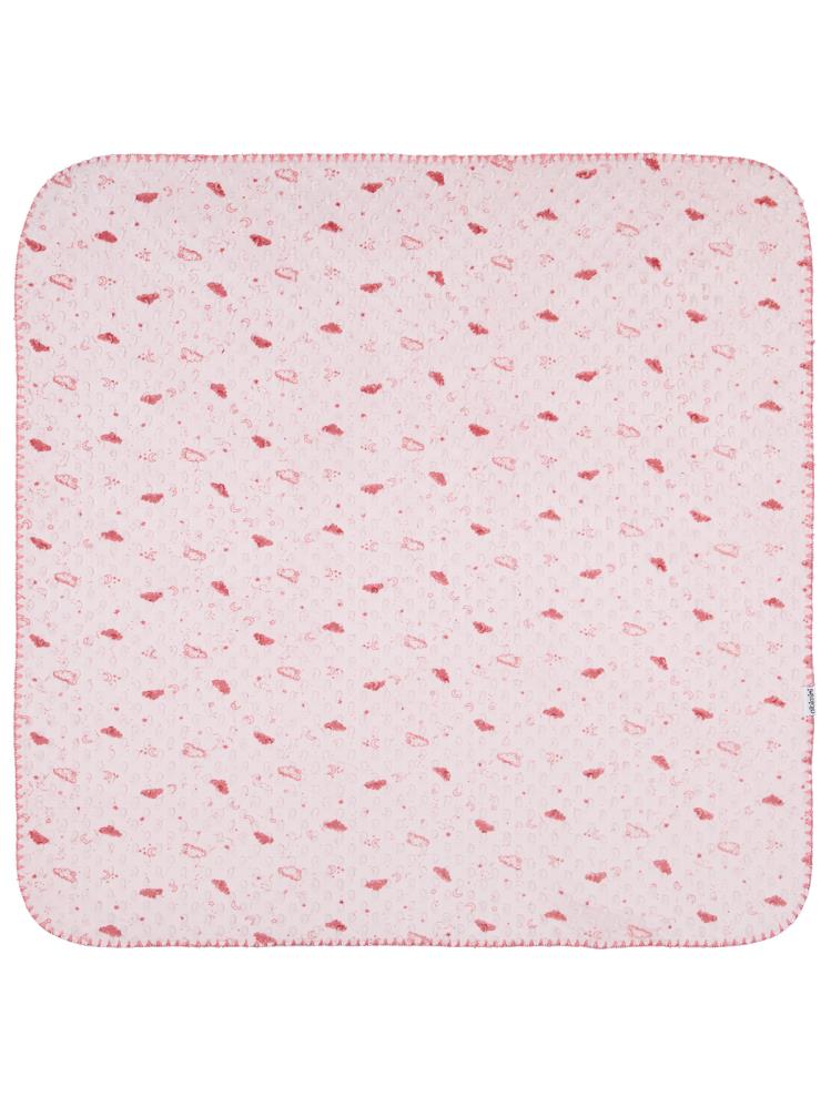 Minidamla Desenli Oyalı Battaniye - Pembe