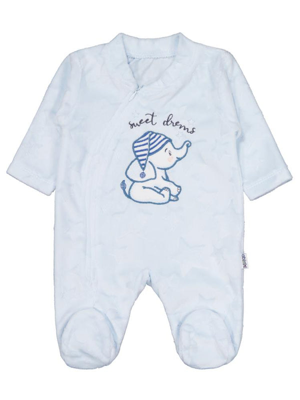 Minidamla Filli Nakış Fermuarlı 1-6 Ay Tulum - Mavi