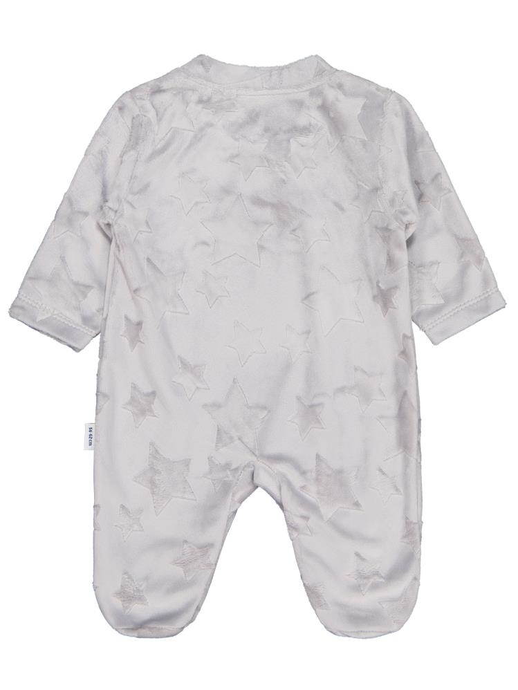 Minidamla Filli Nakış Fermuarlı 1-6 Ay Tulum - Gri