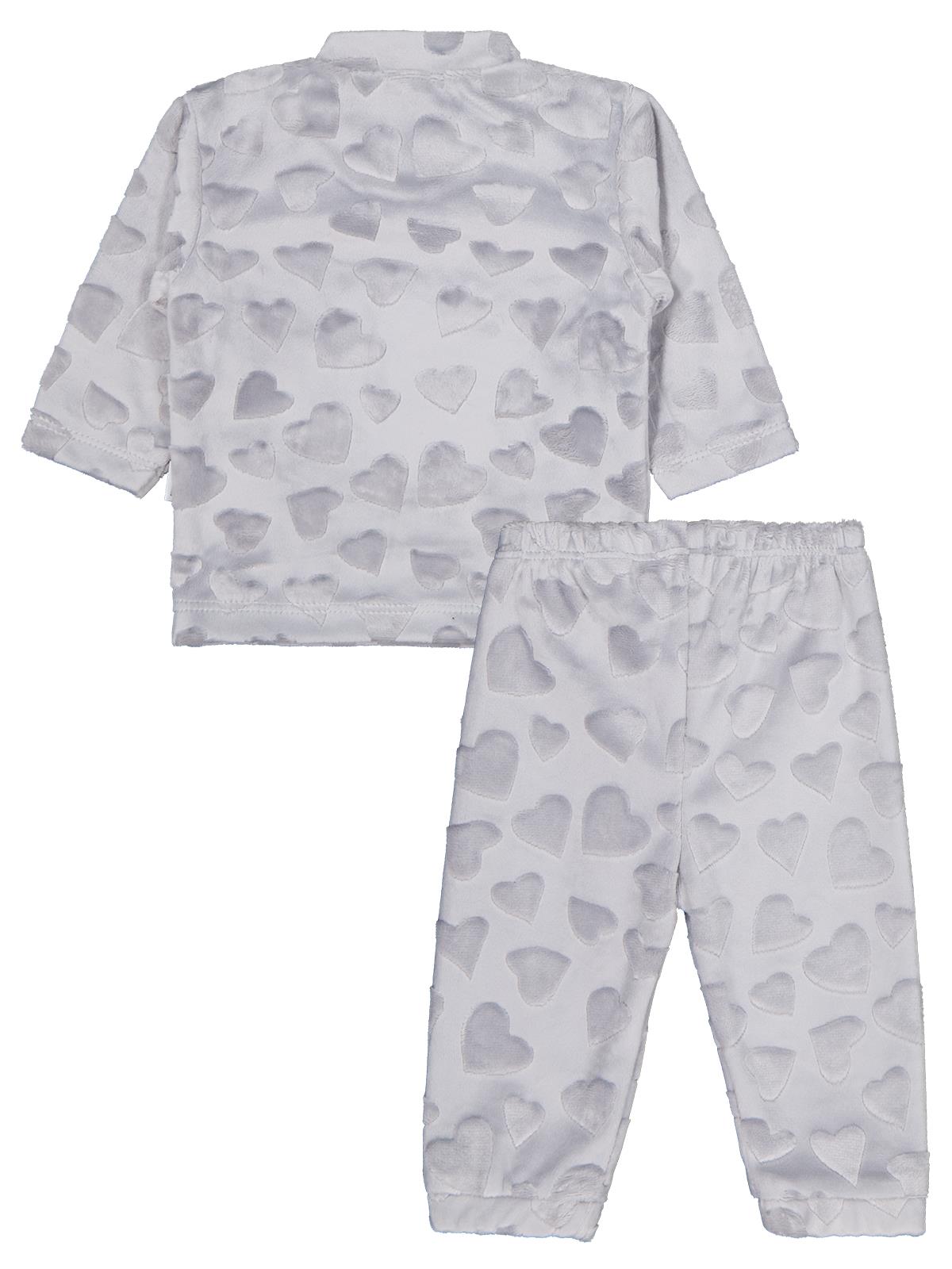 Albimini Kız Ayı Tavşan Nakış 2Li 1-6 Ay Takım - Gri