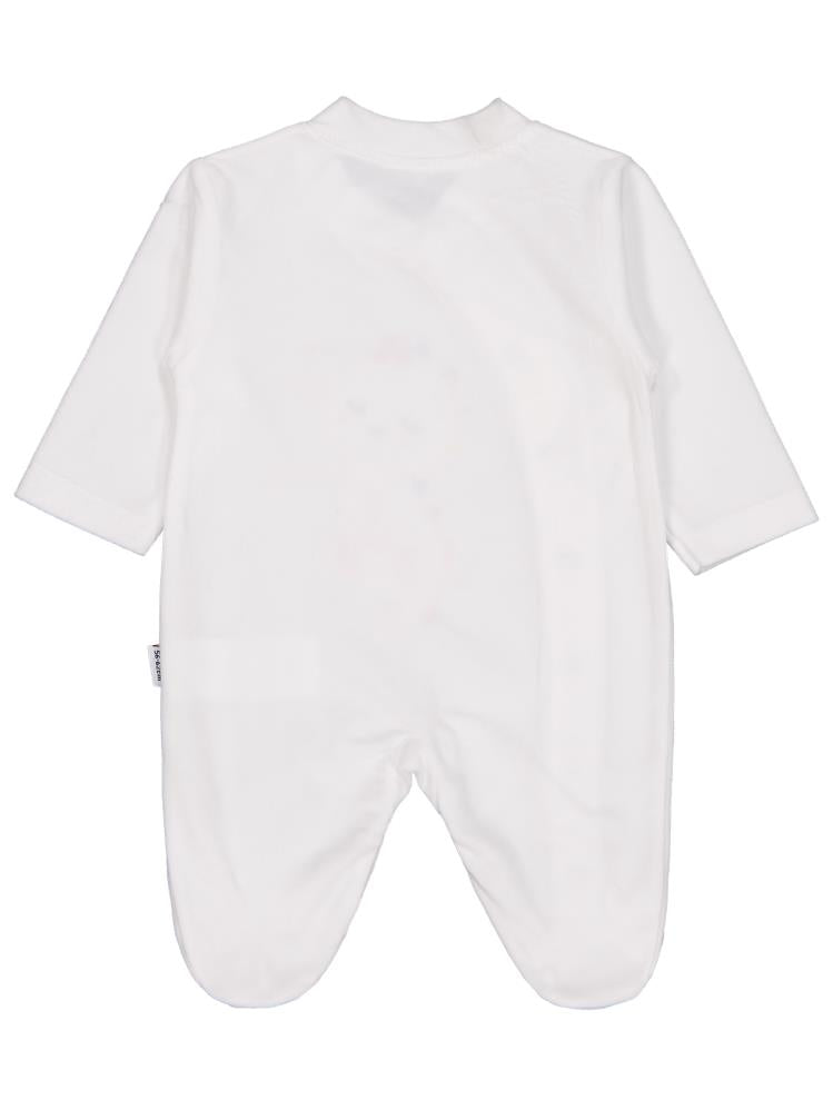 Minidamla Zürafa Nakış Çıtçıtlı 1-6 Ay Tulum - Ekru