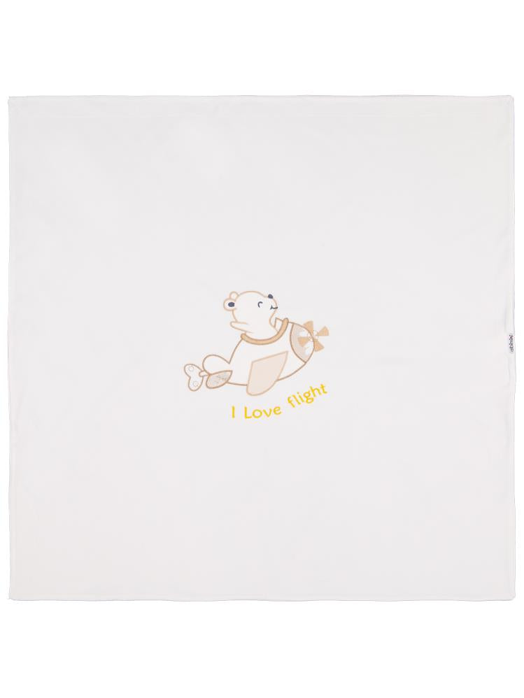 Minidamla Velboa Uçaklı Erkek Battaniye - Ekru