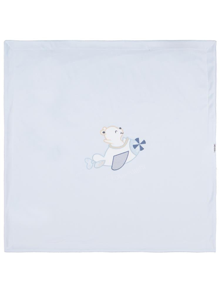 Minidamla Velboa Uçaklı Erkek Battaniye - Mavi