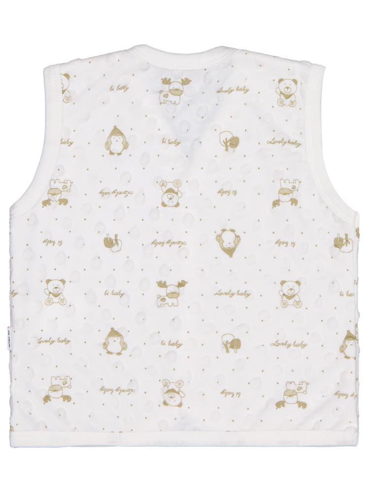 Civil Baby Desenli 1-9 Ay Yelek - Ekru