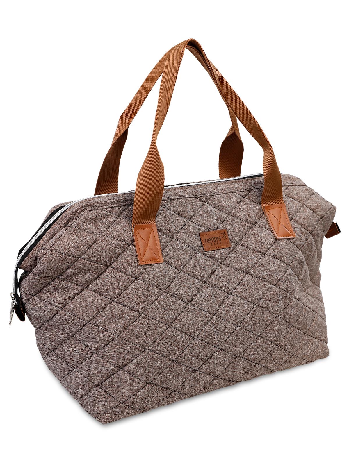 Nenny Baby Kapitoneli Mommy Bag Anne Bebek Bakım Çantası - Kahverengi