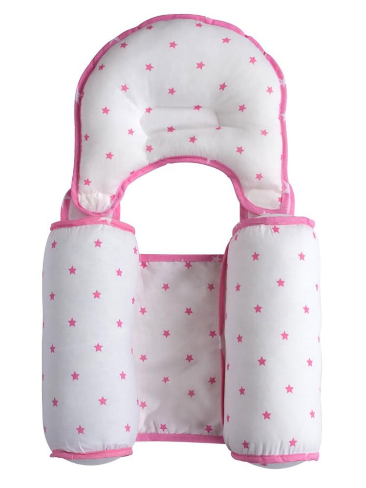 Sevi Bebe Kafa Şekillendirici Yastık & Yan Yatış Yastığı - Pembe