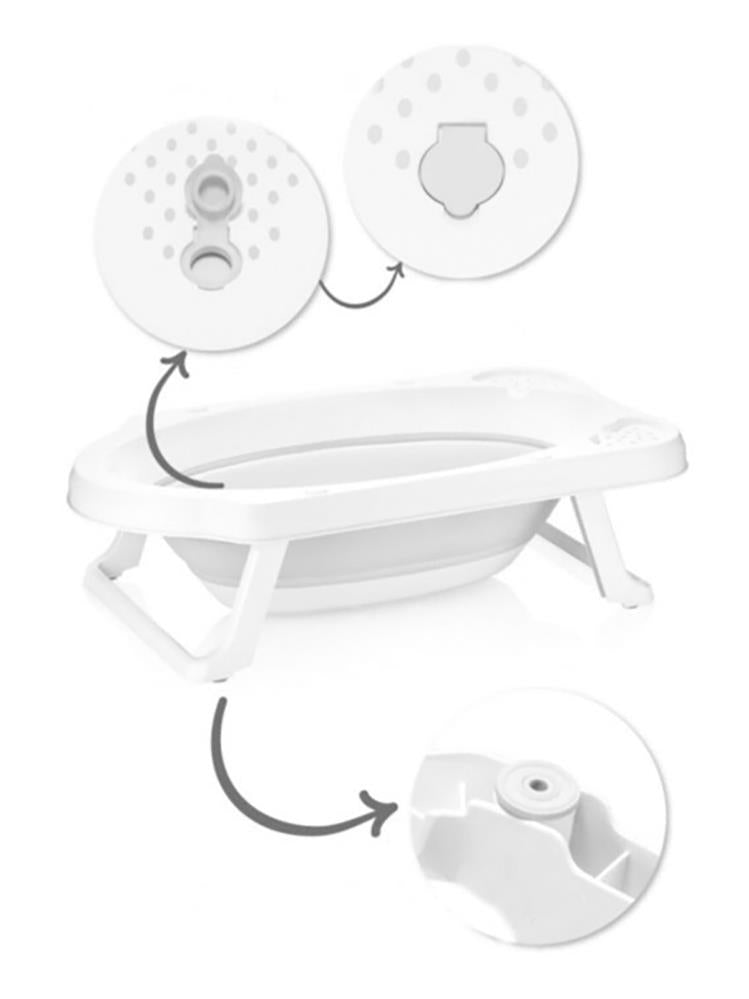 Sevi Bebe Katlanabilir Bebek Banyo Seti - 3 Parça - Gri
