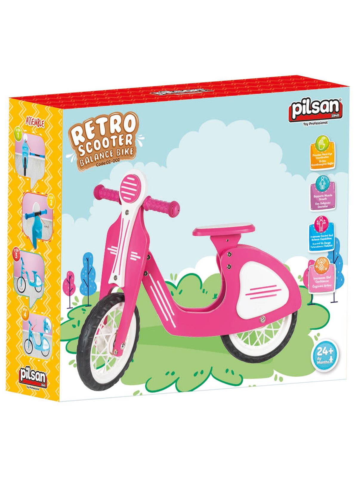 Pilsan Retro Scooter Bisiklet - Pembe