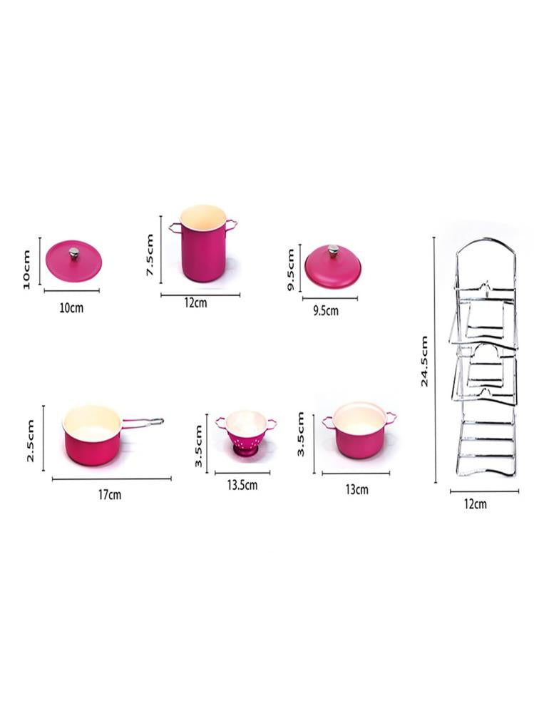 Vardem Emaye Raflı Tencere Tava Set 7 Parca