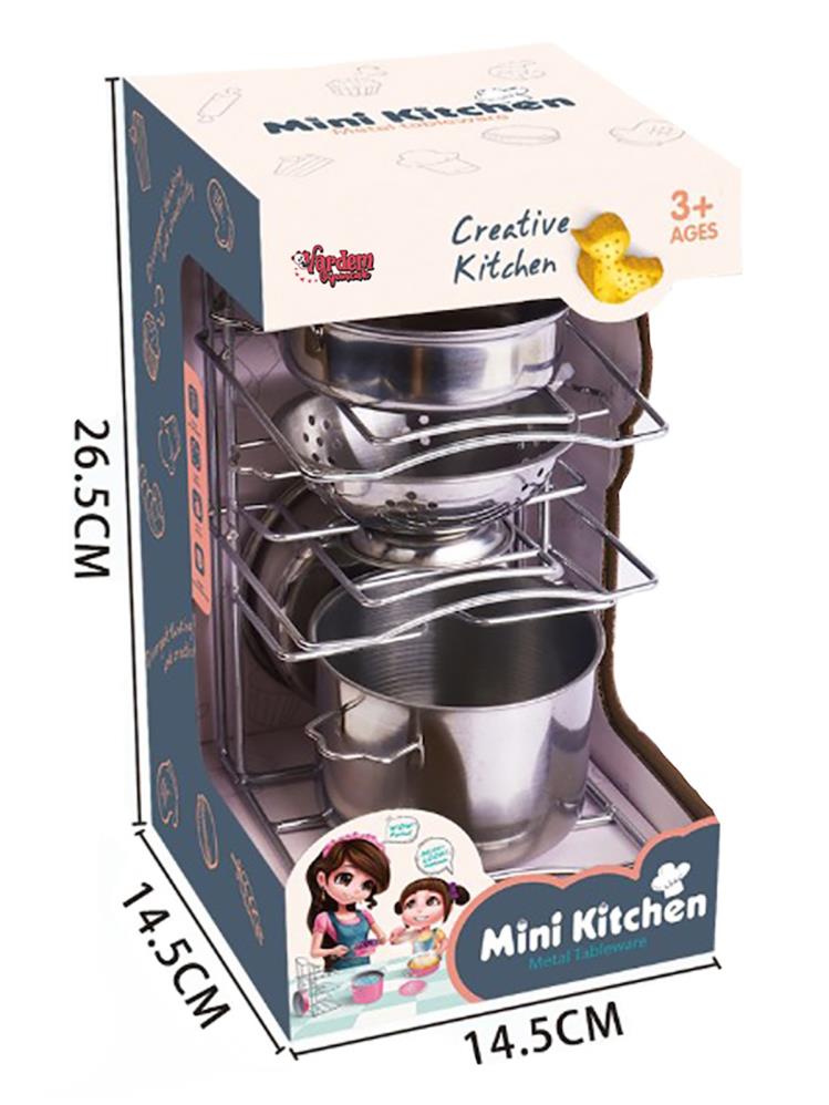 Vardem Çelik Raflı Tencere Tava Set 7 Parça