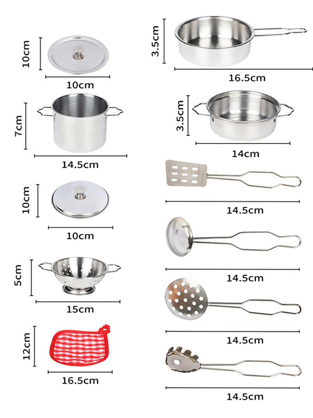 11 Parça Çelik Tencere Tava Seti